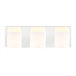 CWI Lighting 3 Light Contemporary Metal Vanity Light in Satin Nickel
