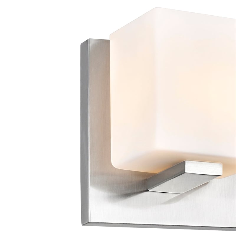 CWI Lighting 3 Light Contemporary Metal Vanity Light in Satin Nickel