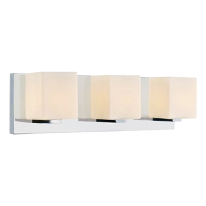 CWI Lighting 3 Light Contemporary Metal Vanity Light in Satin Nickel