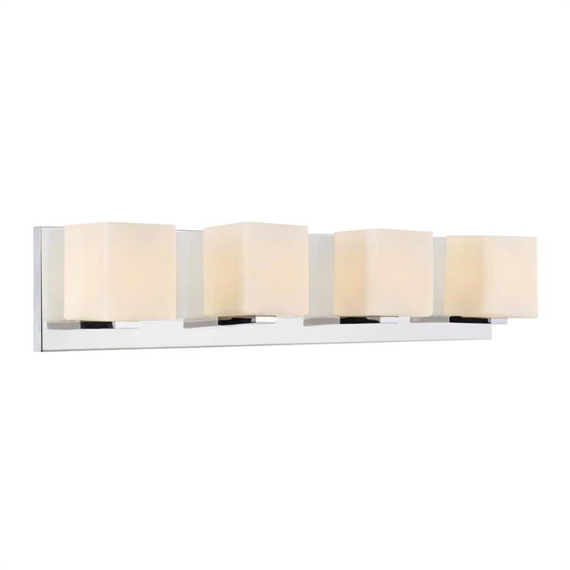 CWI Lighting 4 Light Contemporary Metal Bathroom Sconce in Satin Nickel