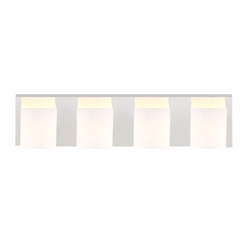 CWI Lighting 4 Light Contemporary Metal Bathroom Sconce in Satin Nickel
