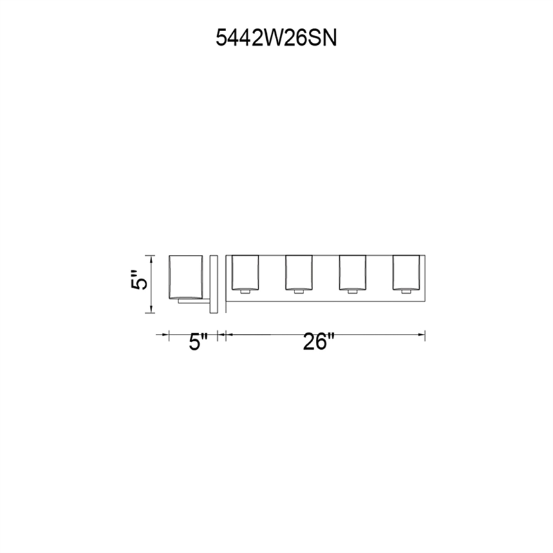 CWI Lighting 4 Light Contemporary Metal Bathroom Sconce in Satin Nickel