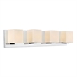 CWI Lighting 4 Light Contemporary Metal Bathroom Sconce in Satin Nickel