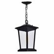CWI Lighting Leawood 1 Light Farmhouse Metal Outdoor Hanging Light in Black