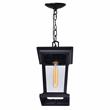 CWI Lighting Leawood 1 Light Farmhouse Metal Outdoor Hanging Light in Black