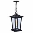 CWI Lighting Leawood 1 Light Farmhouse Metal Outdoor Hanging Light in Black