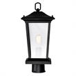 CWI Lighting Leawood 1 Light Farmhouse Metal Outdoor Lantern Head in Black