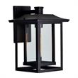 CWI Lighting Winfield 1 Light Farmhouse Metal Outdoor Wall Light in Black
