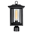 CWI Lighting Winfield 1 Light Farmhouse Metal Outdoor Lantern Head in Black
