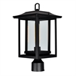 CWI Lighting Winfield 1 Light Farmhouse Metal Outdoor Lantern Head in Black