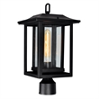 CWI Lighting Winfield 1 Light Farmhouse Metal Outdoor Lantern Head in Black