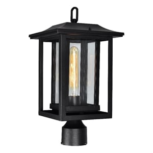 CWI Lighting Winfield 1 Light Farmhouse Metal Outdoor Lantern Head in Black