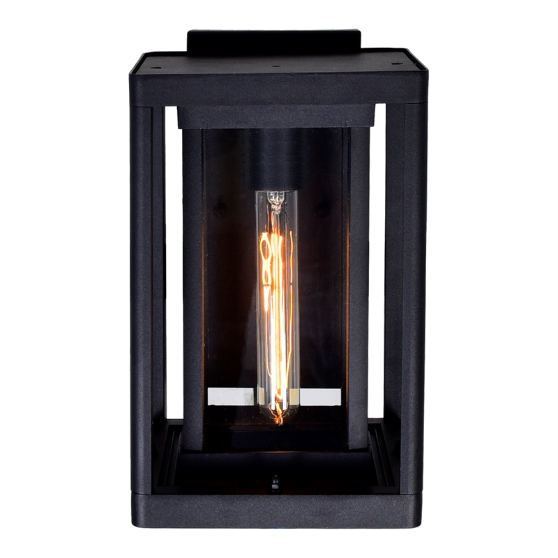 CWI Lighting Mulvane 1 Light Farmhouse Metal Outdoor Wall Light in Black