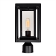 CWI Lighting Mulvane 1 Light Farmhouse Metal Outdoor Lantern Head in Black