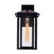CWI Lighting Crawford 1 Light Metal Outdoor Wall Light in Black