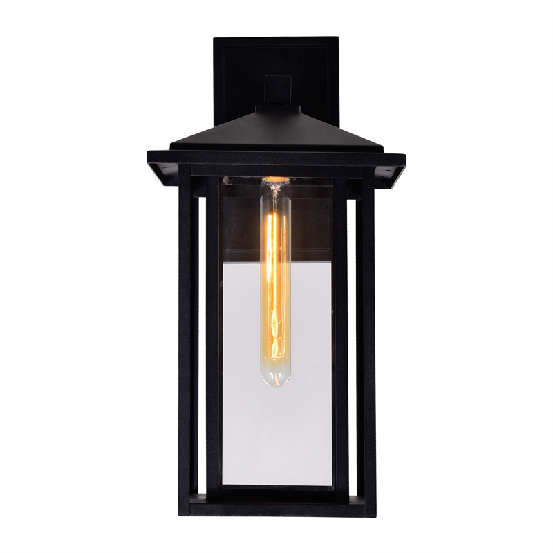 CWI Lighting Crawford 18.1 Light Farmhouse Metal Outdoor Wall Light in Black