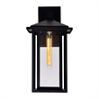 CWI Lighting Crawford 18.1 Light Farmhouse Metal Outdoor Wall Light in Black