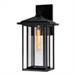 CWI Lighting Crawford 18.1 Light Farmhouse Metal Outdoor Wall Light in Black
