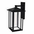 CWI Lighting Crawford 1 Light Farmhouse Metal Outdoor Wall Light in Black
