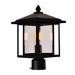 CWI Lighting Crawford 1 Light Farmhouse Metal Outdoor Lantern Head in Black
