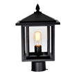 CWI Lighting Crawford 1 Light Farmhouse Metal Outdoor Lantern Head in Black