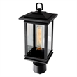CWI Lighting Oakwood 1 Light Glass Outdoor Lantern Head in Black