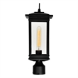 CWI Lighting Oakwood 1 Light Glass Outdoor Lantern Head in Black