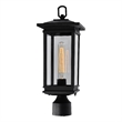 CWI Lighting Oakwood 1 Light Glass Outdoor Lantern Head in Black