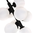 CWI Lighting Arya 8 Light Frosted Glass Indoor Pendant in Black/White