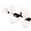 CWI Lighting Arya 16 Light Frosted Glass Chandelier in Black