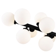 CWI Lighting Arya 16 Light Frosted Glass Chandelier in Black