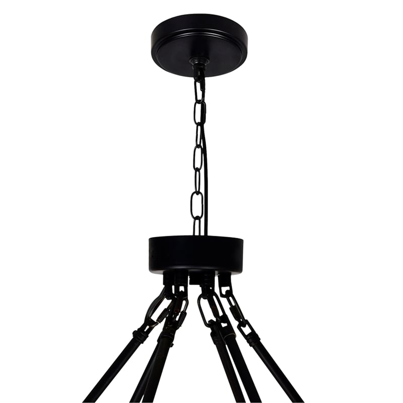 CWI Lighting Arya 45 Light Frosted Glass Chandelier in Black