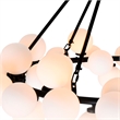 CWI Lighting Arya 70 Light Frosted Glass Chandelier in Black/White