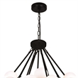 CWI Lighting Arya 70 Light Frosted Glass Chandelier in Black/White