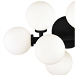 CWI Lighting Arya 8 Light Frosted Glass Wall Sconce in Black/White