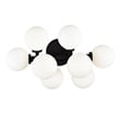 CWI Lighting Arya 8 Light Frosted Glass Wall Sconce in Black/White