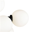 CWI Lighting Arya 8 Light Frosted Glass Wall Sconce in Black/White