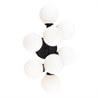 CWI Lighting Arya 8 Light Frosted Glass Wall Sconce in Black/White