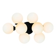 CWI Lighting Arya 8 Light Frosted Glass Wall Sconce in Black/White
