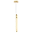 CWI Lighting Pulley Integrated LED Metal Mini Pendant in Satin Gold