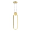 CWI Lighting Pulley Integrated LED Metal Mini Pendant in Satin Gold