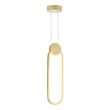 CWI Lighting Pulley Integrated LED Metal Mini Pendant in Satin Gold