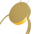 CWI Lighting Pulley LED Integrated Metal Mini Pendant in Satin Gold