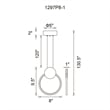 CWI Lighting Pulley LED Integrated Metal Mini Pendant in Satin Gold