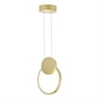 CWI Lighting Pulley LED Integrated Metal Mini Pendant in Satin Gold