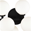 CWI Lighting Arya 17 Light Frosted Glass Wall Sconce in Black/White