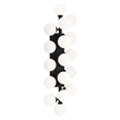 CWI Lighting Arya 17 Light Frosted Glass Wall Sconce in Black/White