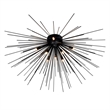 CWI Lighting Savannah 8 Light Metal Indoor Flush Mount in Black