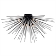 CWI Lighting Savannah 8 Light Metal Indoor Flush Mount in Black