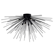 CWI Lighting Savannah 8 Light Metal Indoor Flush Mount in Black